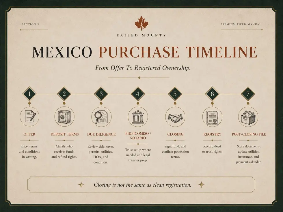 Mexico purchase timeline preview page