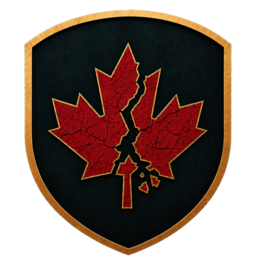 Broken maple Exiled Mounty emblem