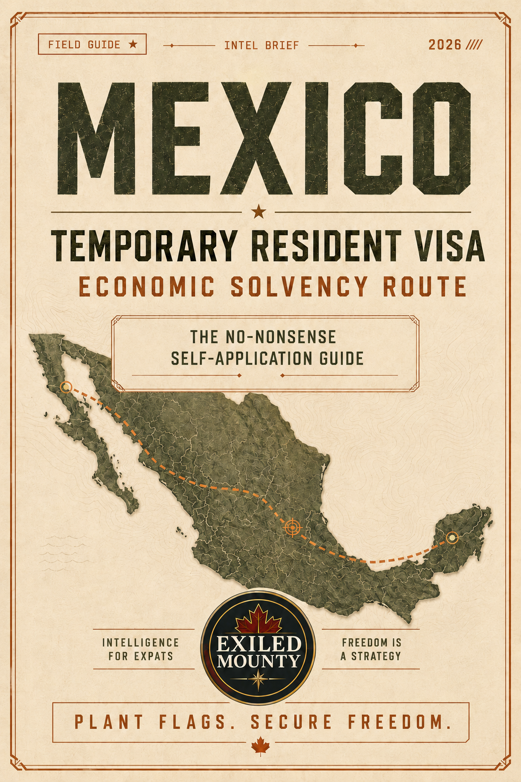 Draft cover for the Mexico Temporary Resident Visa field guide