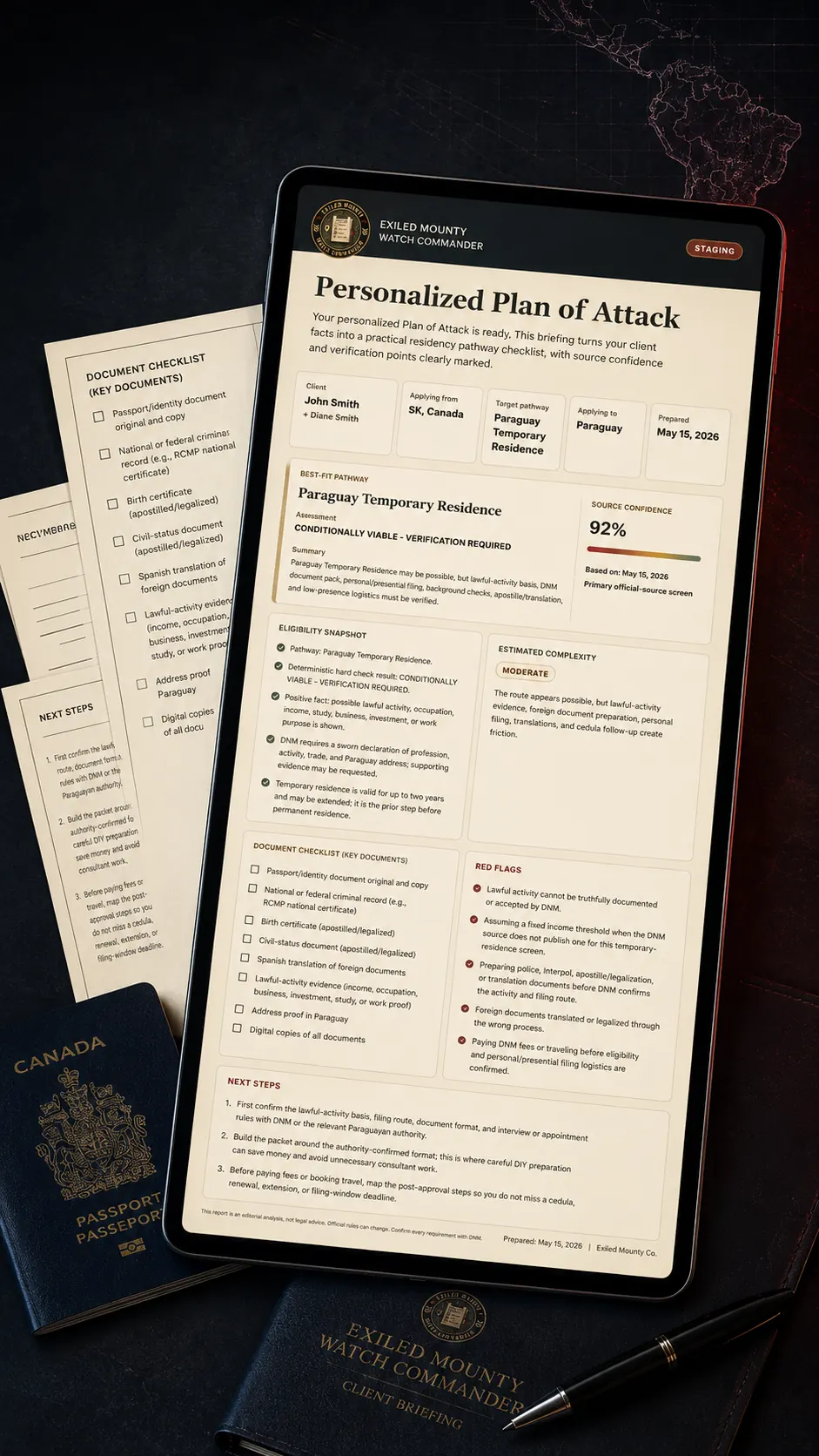 Preview of Watch Commander Personalized Plan of Attack report